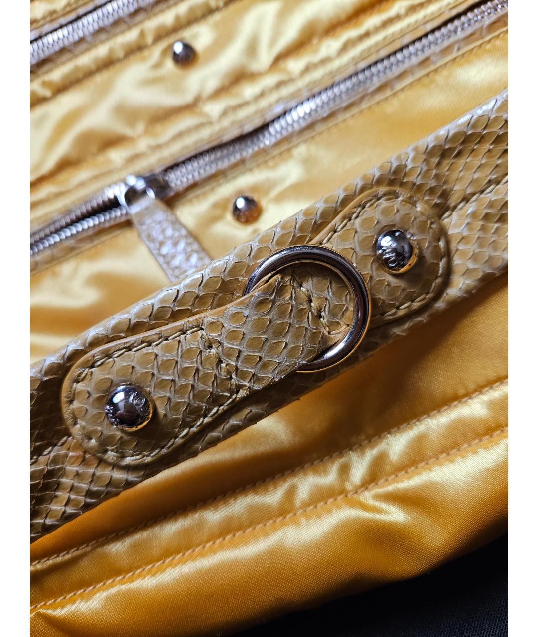 TOD'S Желтая шелковая сумка через плечо, фото 7