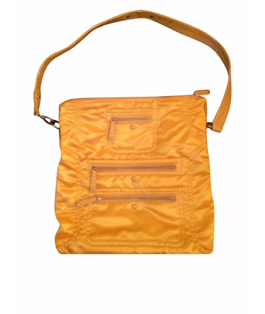 TOD'S Желтая шелковая сумка через плечо, фото 1