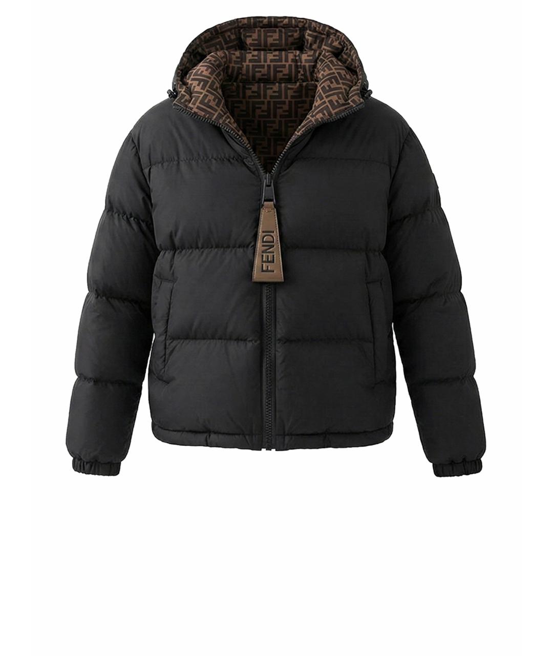 FENDI Черная атласная куртка, фото 1