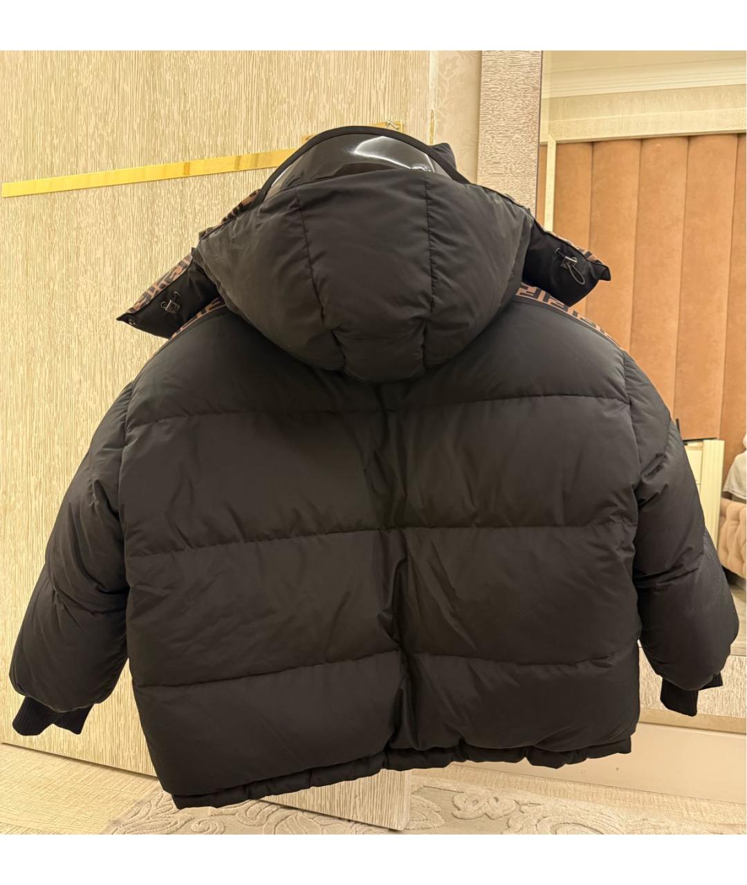 FENDI Черная атласная куртка, фото 2