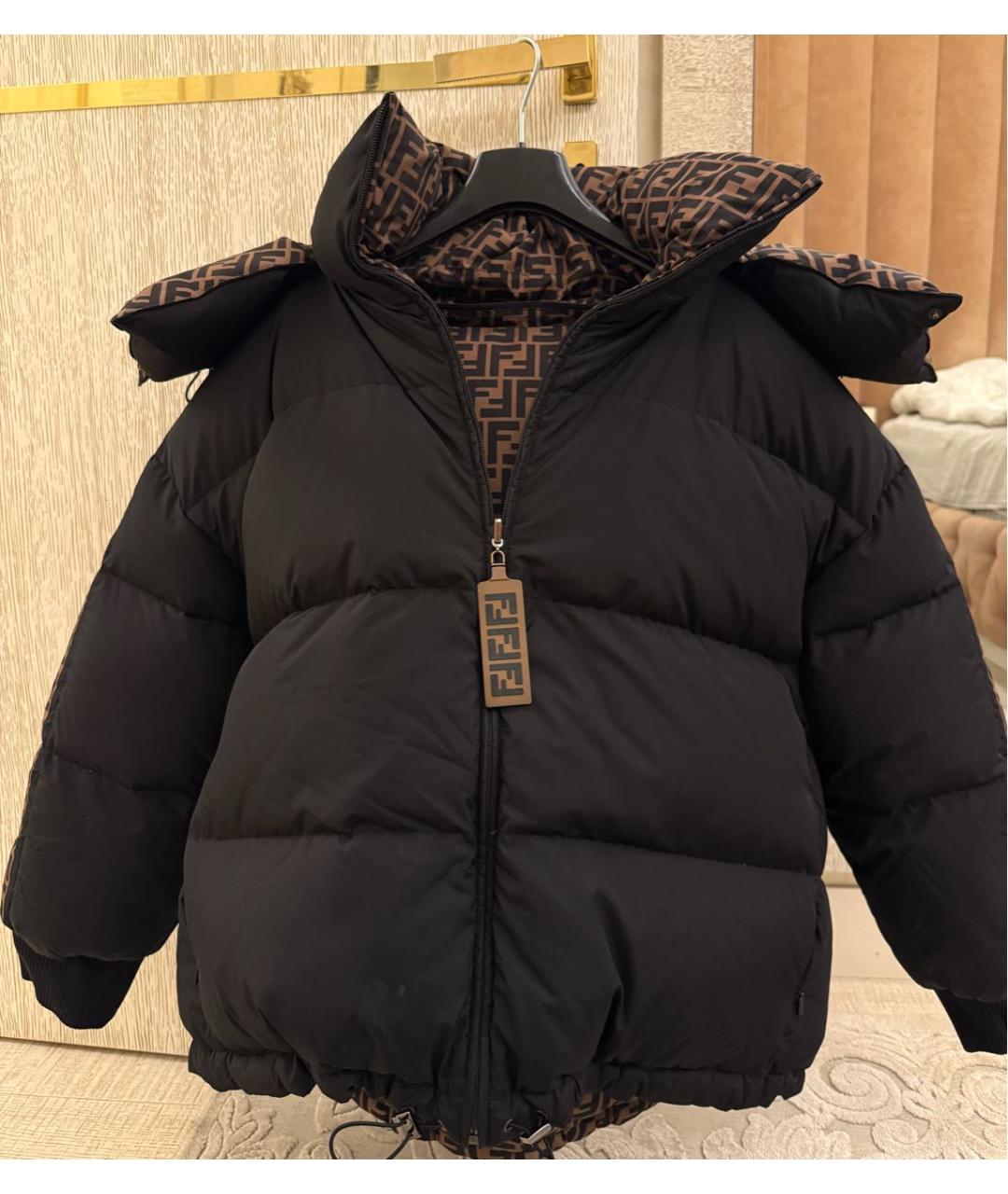 FENDI Черная атласная куртка, фото 9