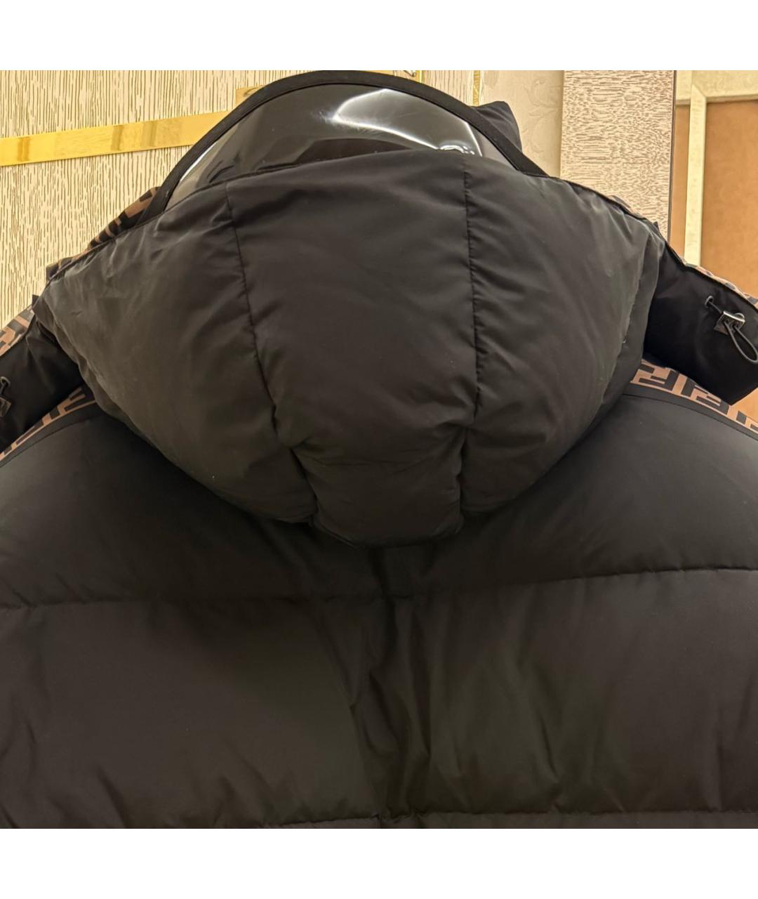 FENDI Черная атласная куртка, фото 3
