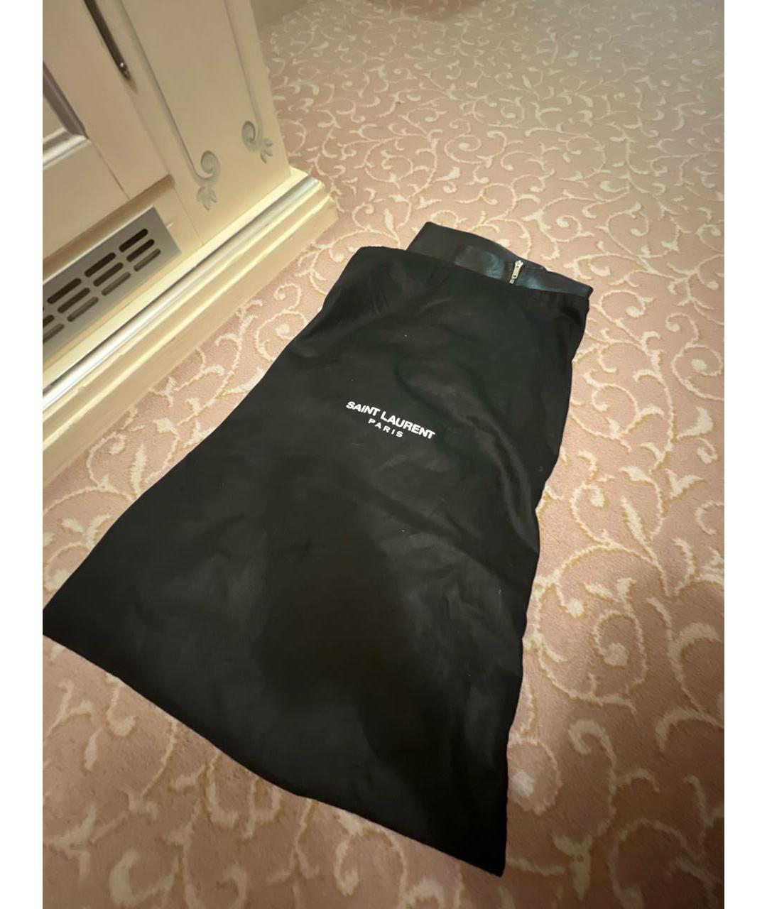 SAINT LAURENT Черные кожаные ботфорты, фото 5