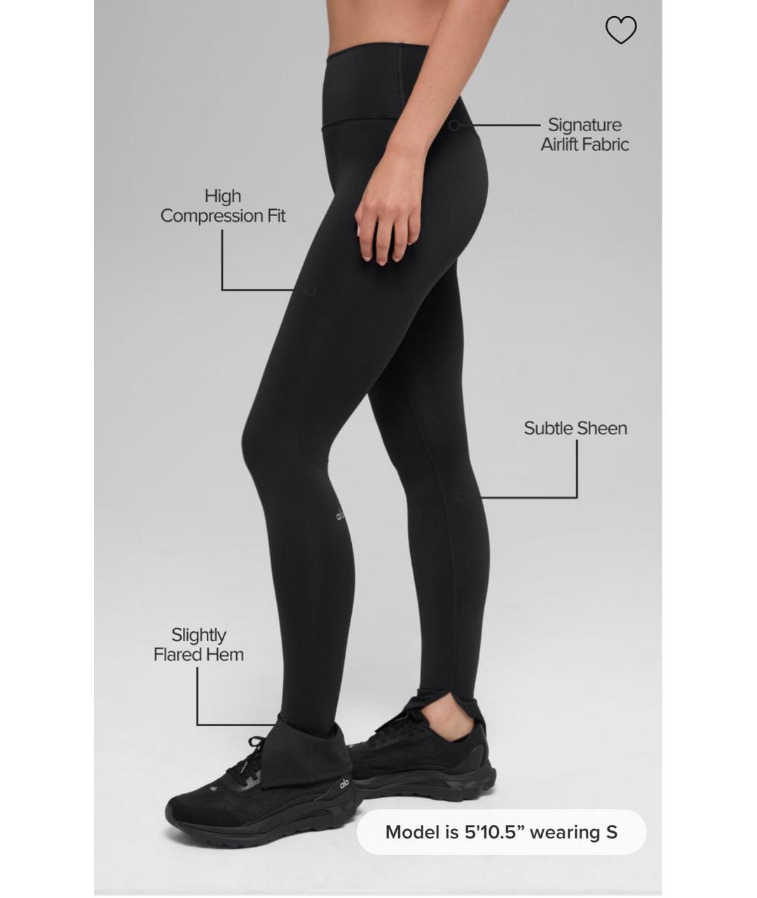 ALO YOGA Черные полиамидовые леггинсы и велосипедки, фото 5