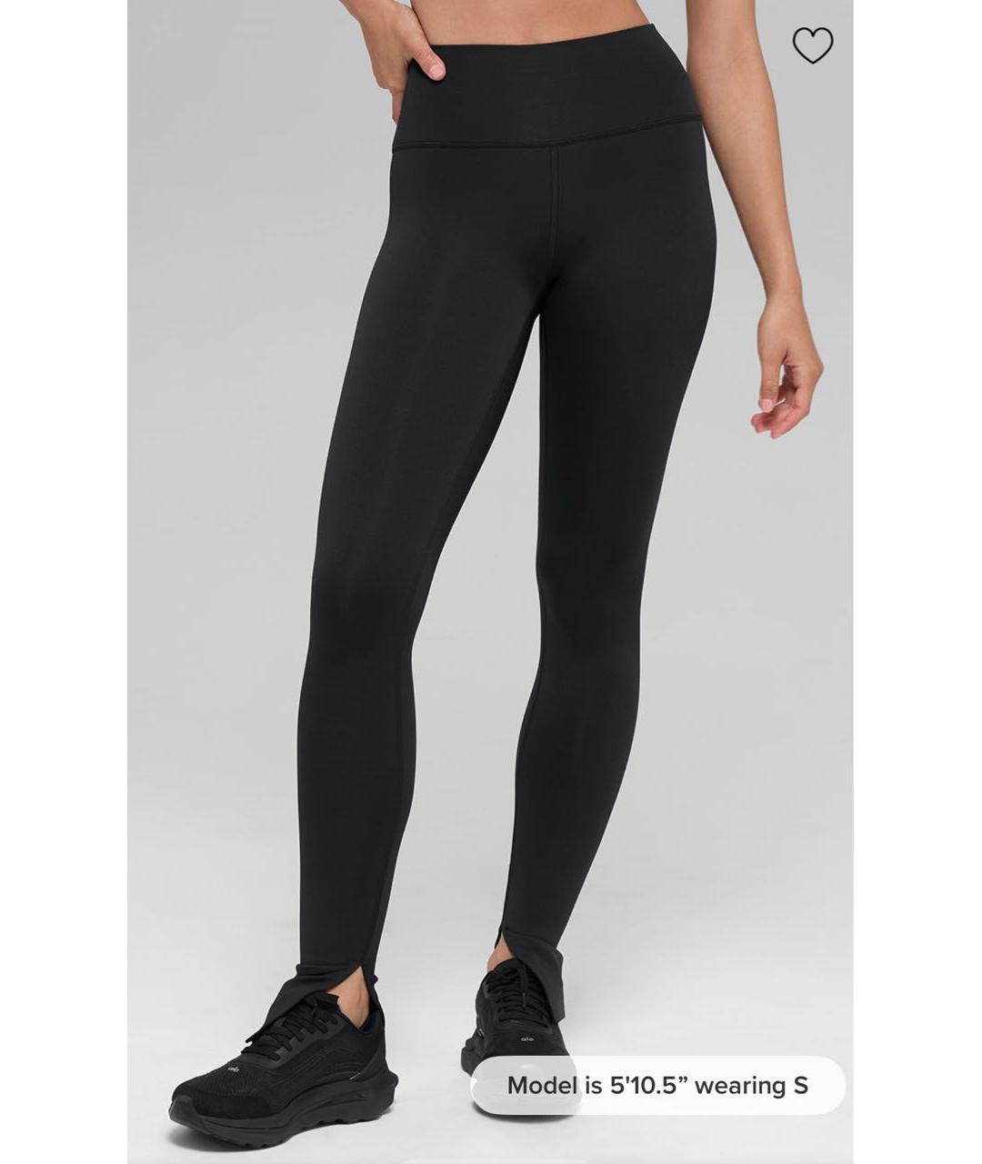 ALO YOGA Черные полиамидовые леггинсы и велосипедки, фото 6