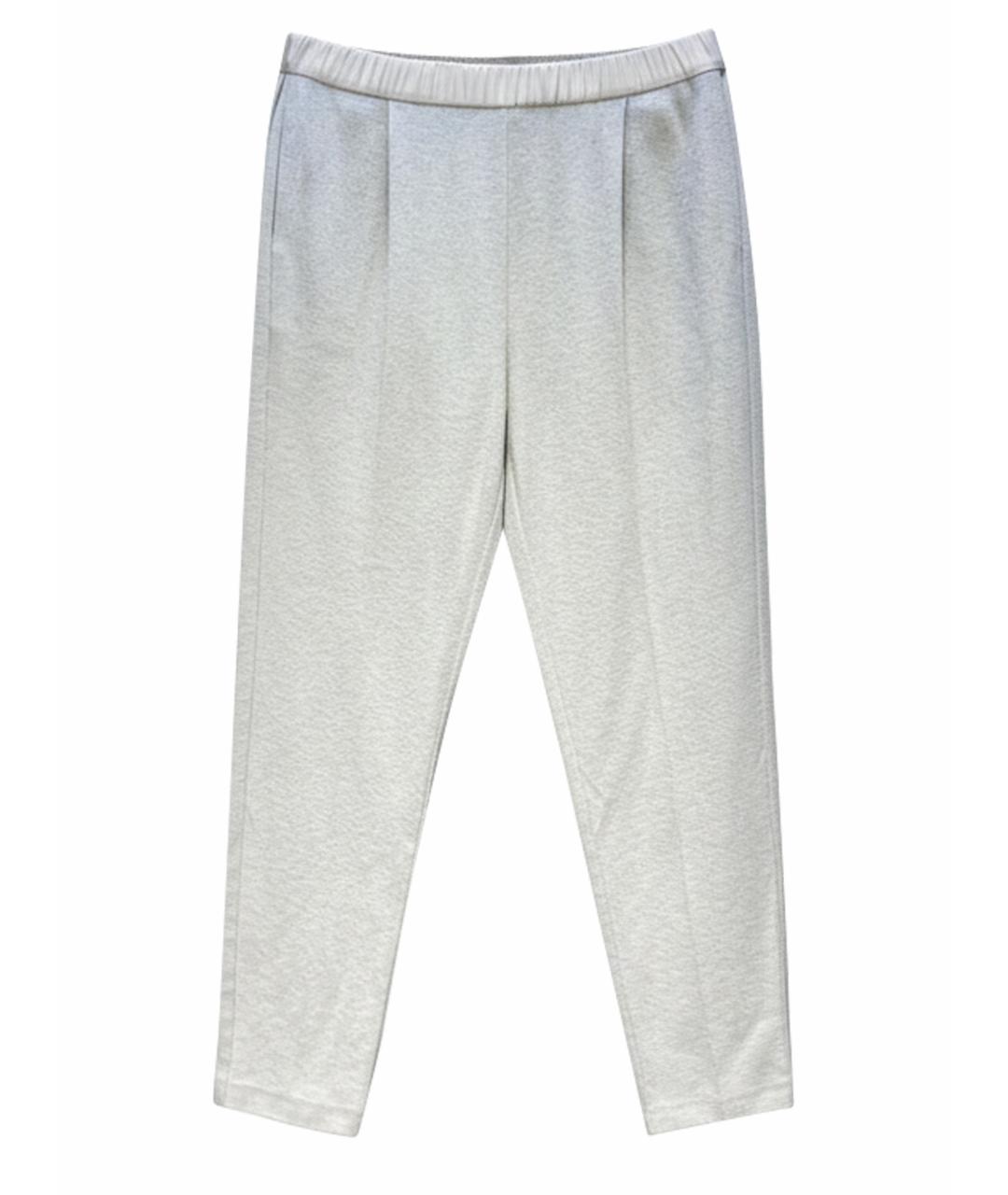 FABIANA FILIPPI Белые хлопковые прямые брюки, фото 1