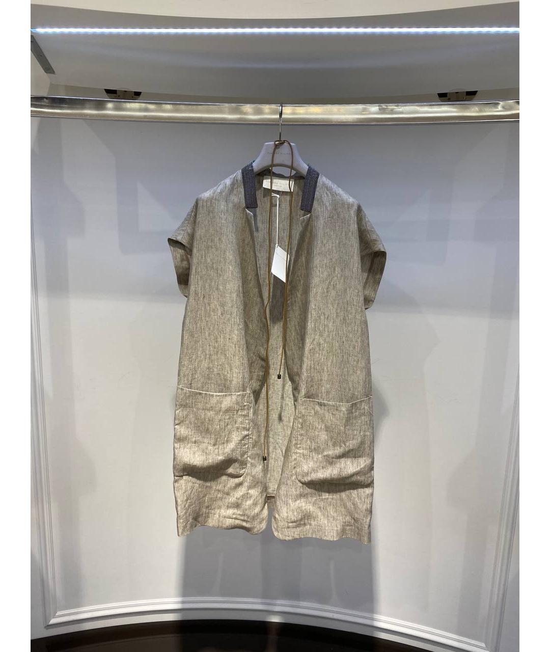 FABIANA FILIPPI Мульти льняной жакет/пиджак, фото 4