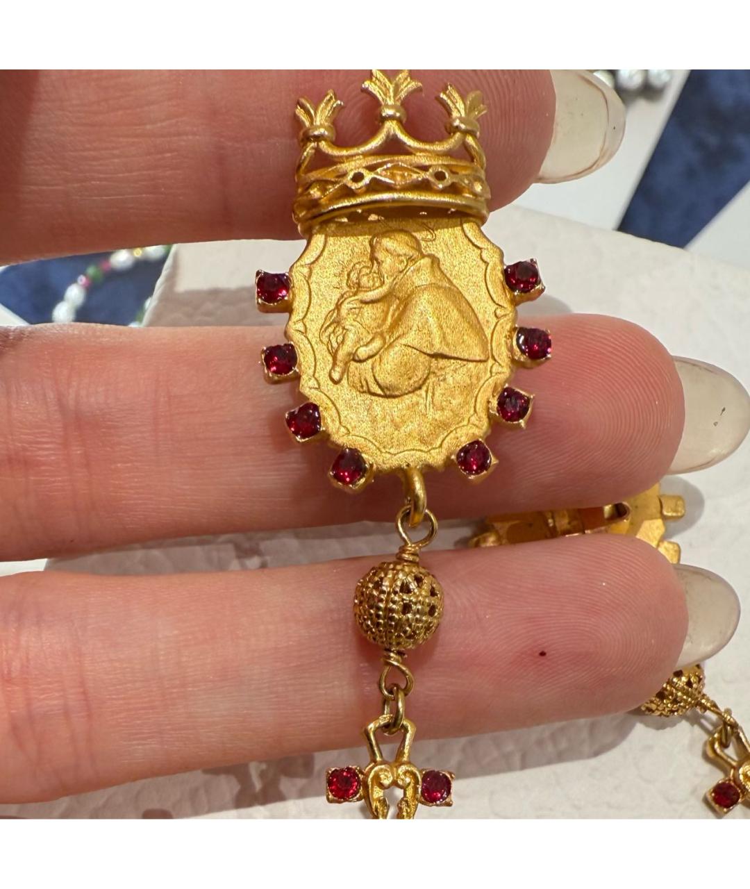 DOLCE&GABBANA Золотые латунные серьги, фото 7