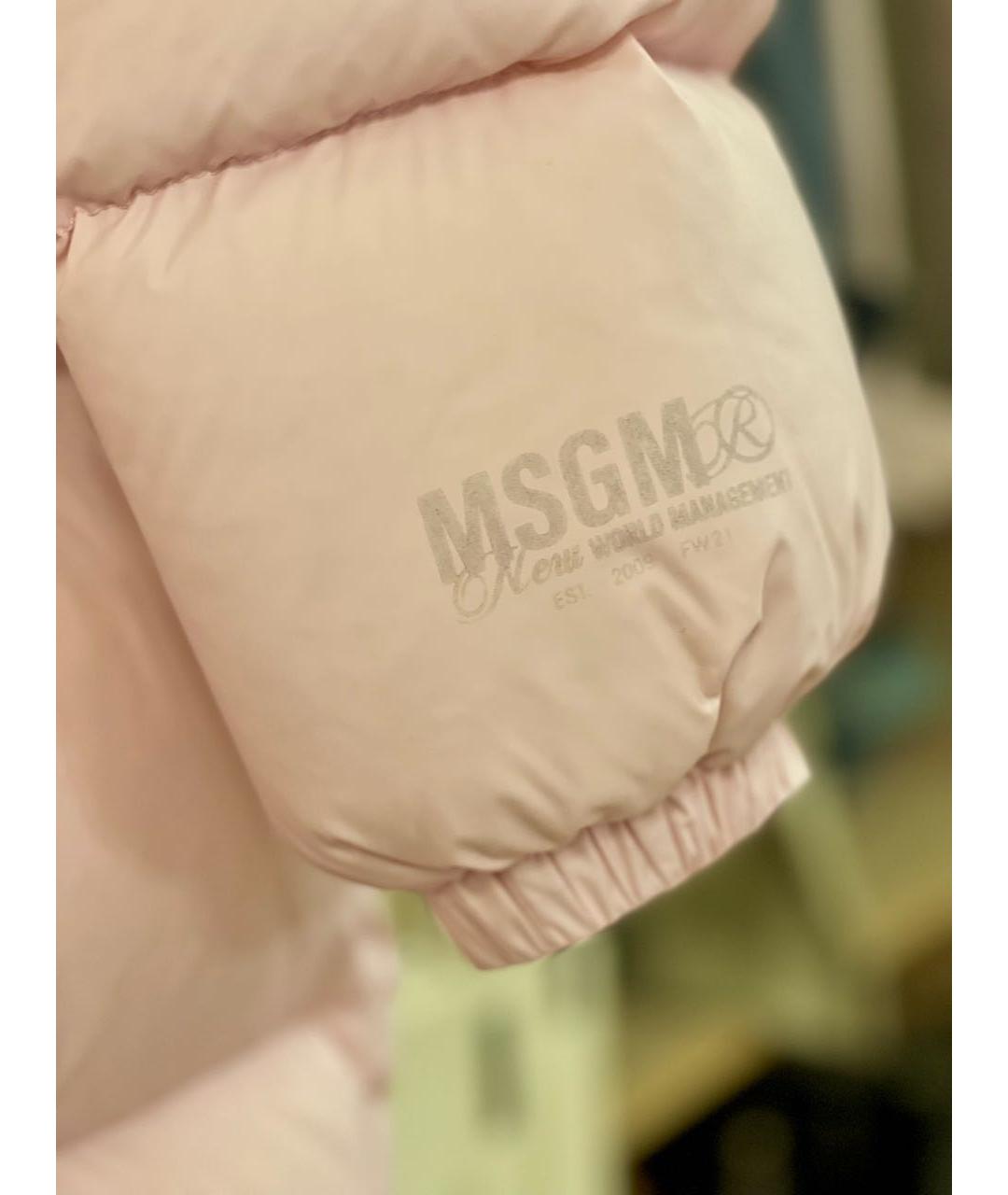 MSGM Розовая полиэстеровая куртка, фото 5