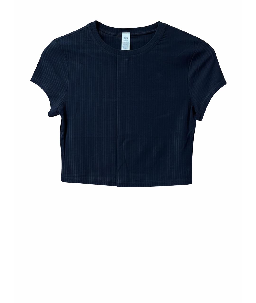 ALO YOGA Черная вискозная футболка, фото 1