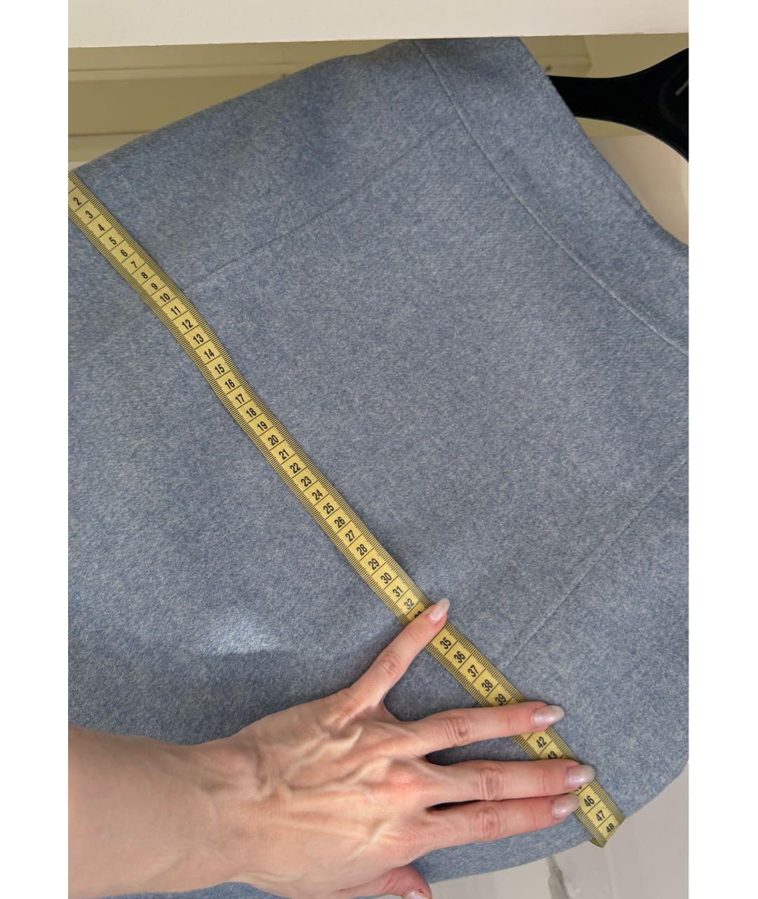 WEEKEND MAX MARA Серая шерстяная юбка мини, фото 8
