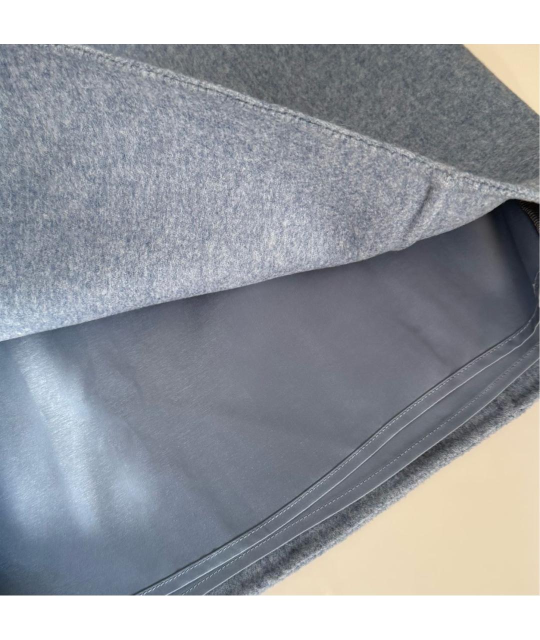 WEEKEND MAX MARA Серая шерстяная юбка мини, фото 6