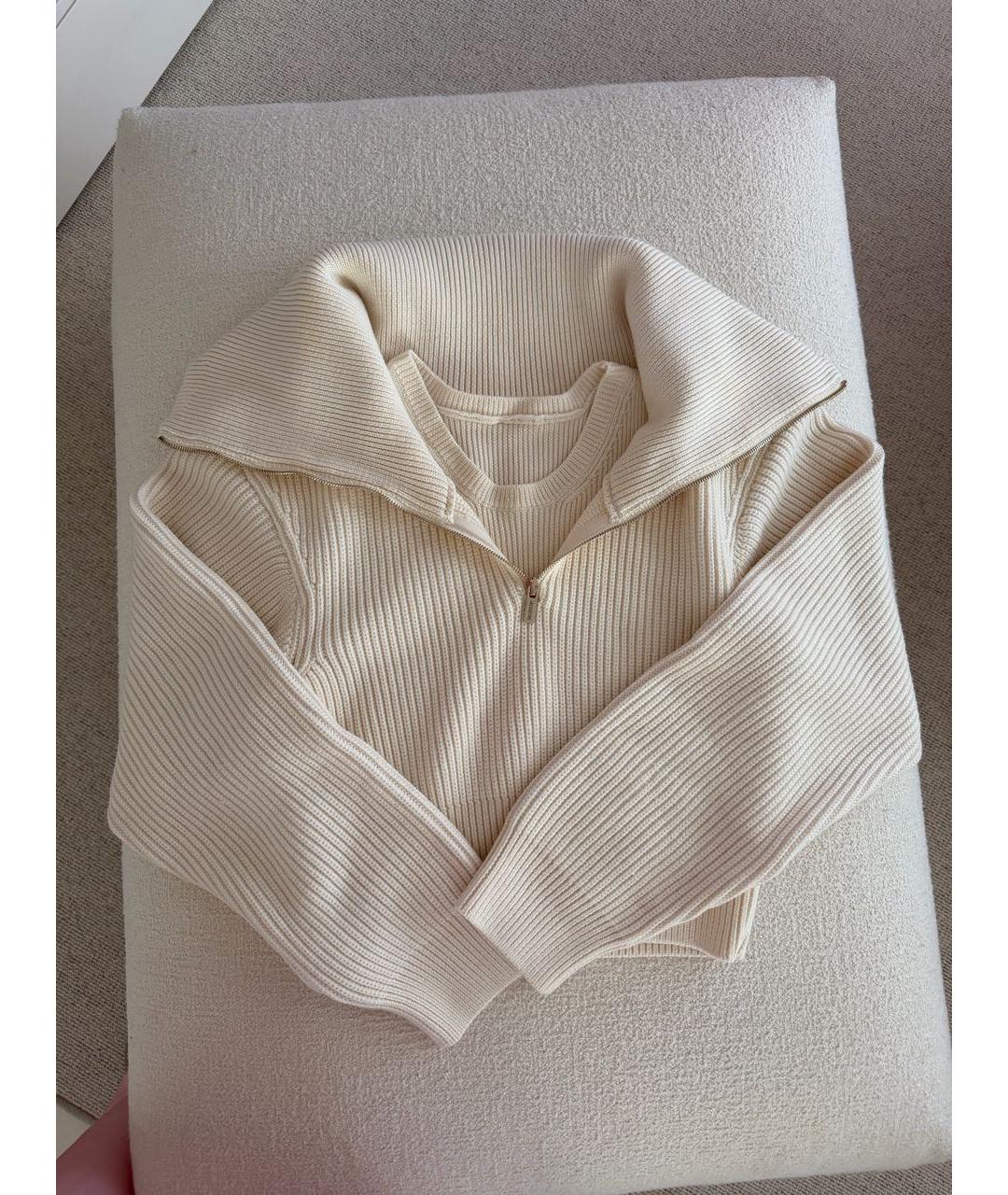 JACQUEMUS Белый шерстяной джемпер / свитер, фото 4