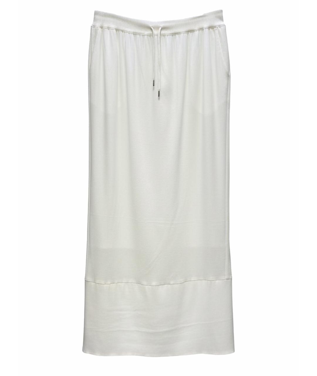 FABIANA FILIPPI Белая шелковая юбка макси, фото 1