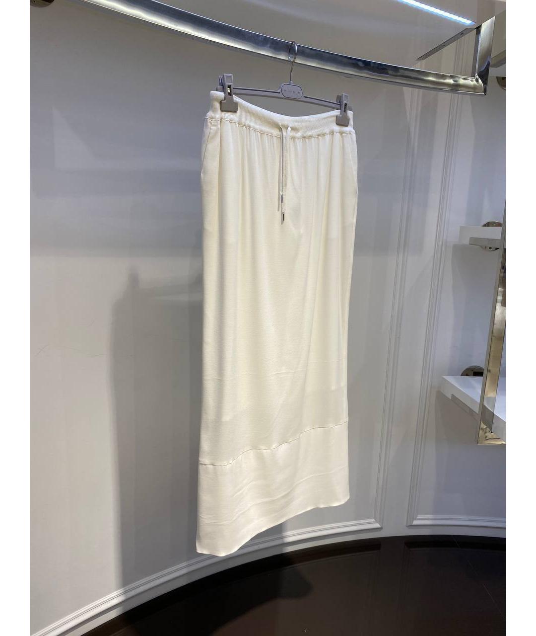 FABIANA FILIPPI Белая шелковая юбка макси, фото 2