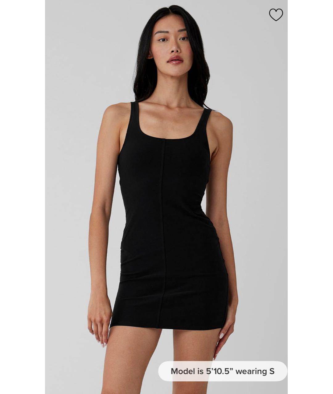 ALO YOGA Черное полиэстеровое платье, фото 5