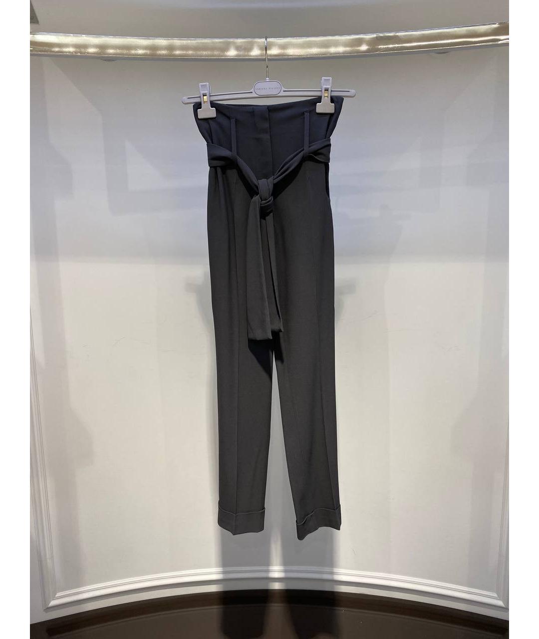 FABIANA FILIPPI Черные ацетатные прямые брюки, фото 4