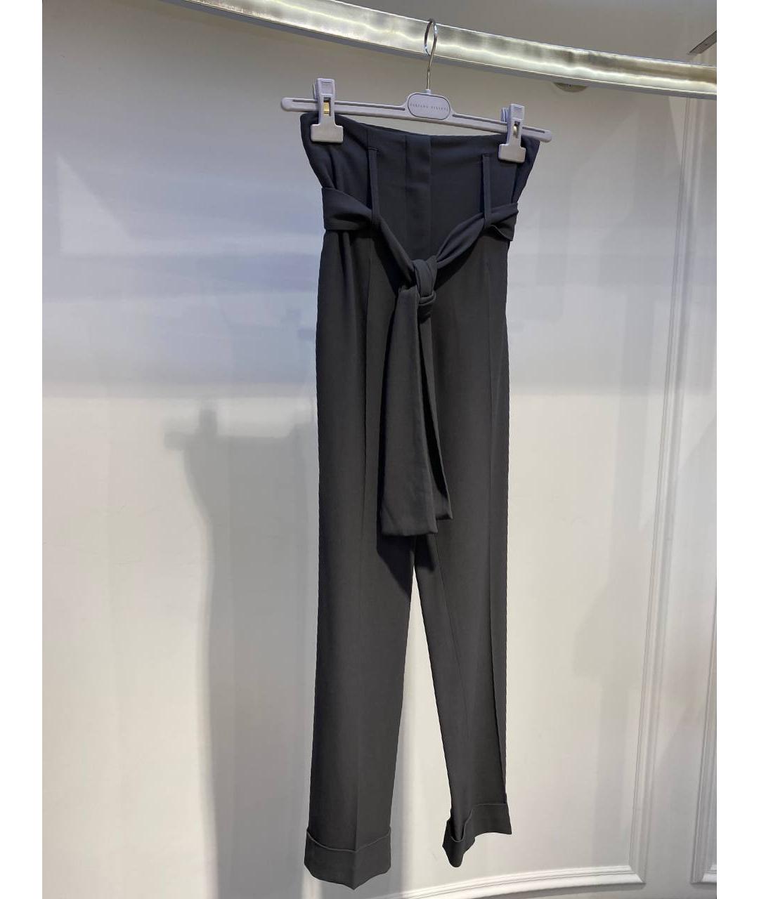 FABIANA FILIPPI Черные ацетатные прямые брюки, фото 2