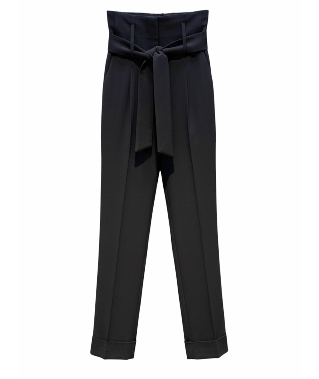 FABIANA FILIPPI Черные ацетатные прямые брюки, фото 1