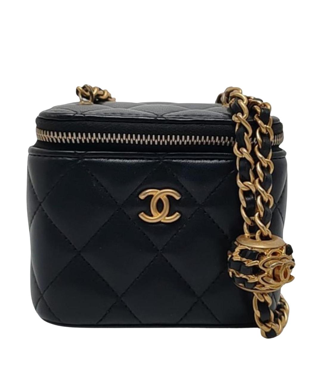 CHANEL Черная кожаная сумка через плечо, фото 1