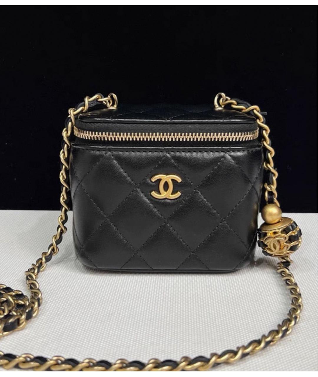 CHANEL Черная кожаная сумка через плечо, фото 2