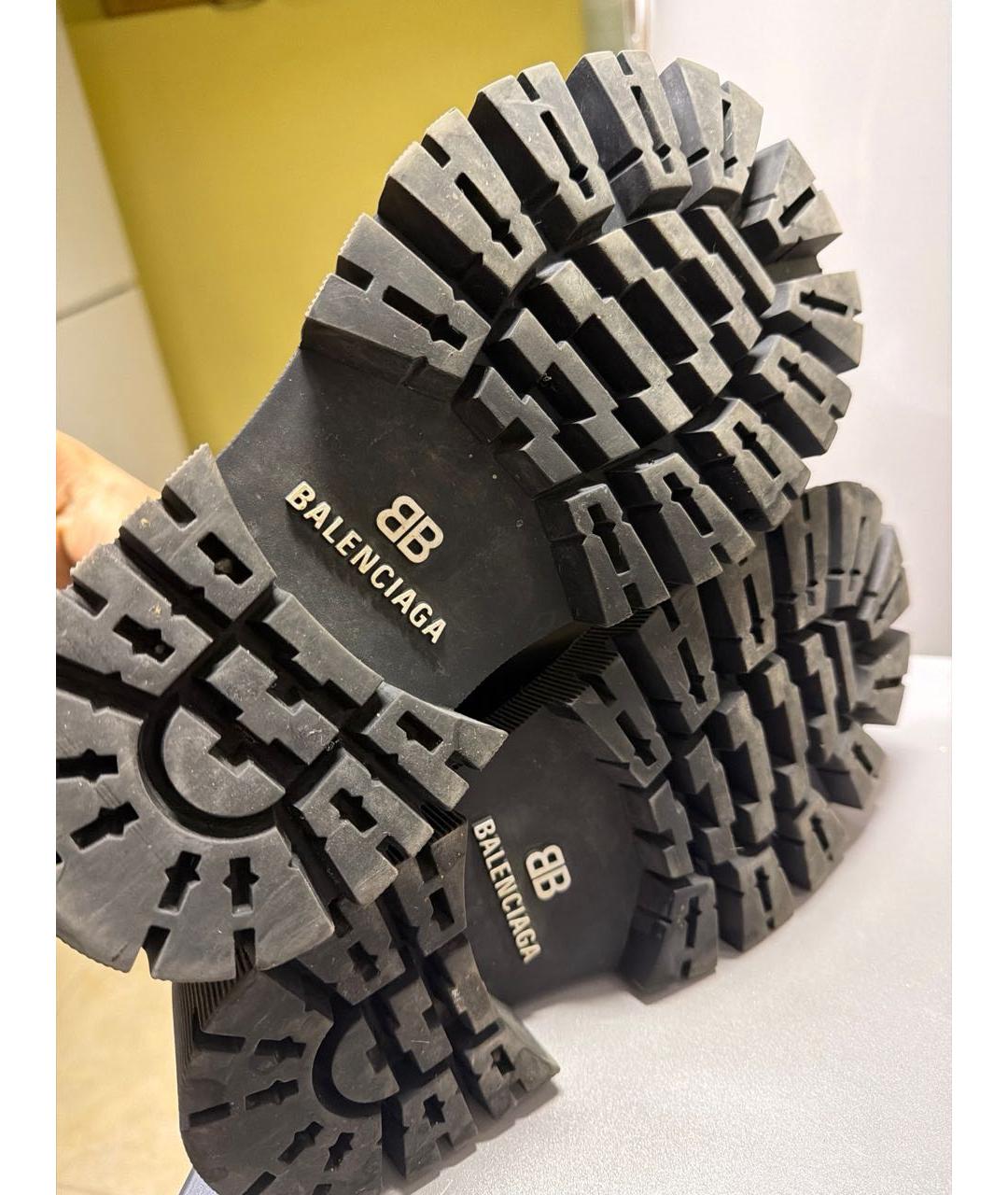 BALENCIAGA Черные кожаные полусапоги, фото 4