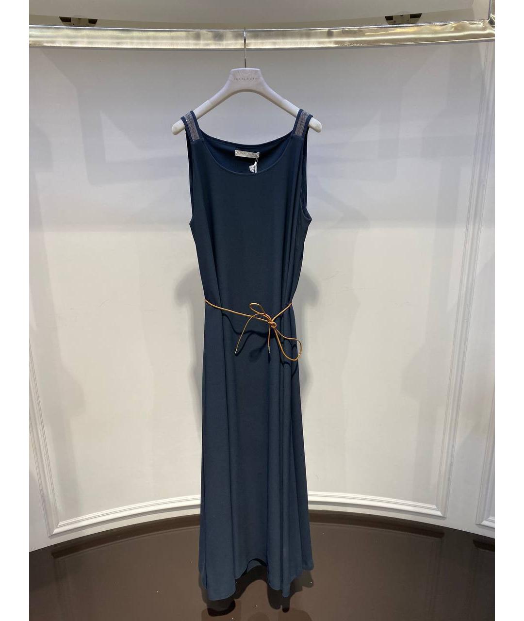 FABIANA FILIPPI Синее ацетатное платье, фото 4