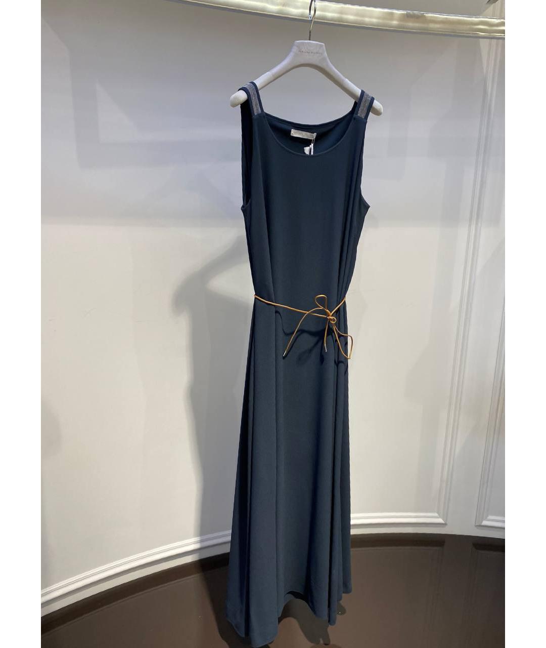 FABIANA FILIPPI Синее ацетатное платье, фото 2