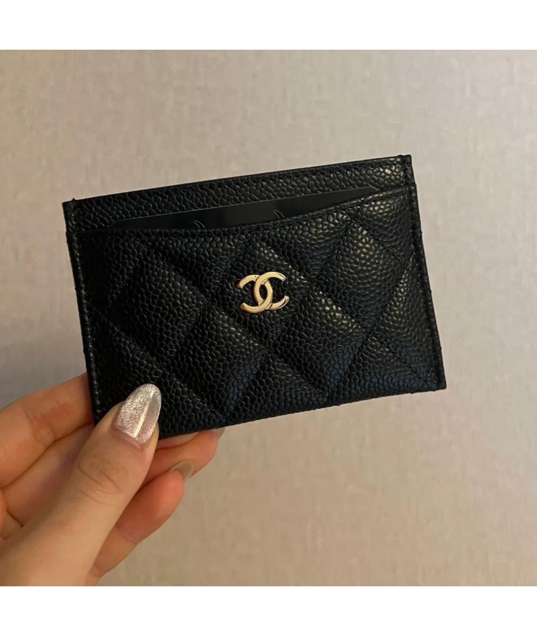 CHANEL Черный кожаный кардхолдер, фото 5