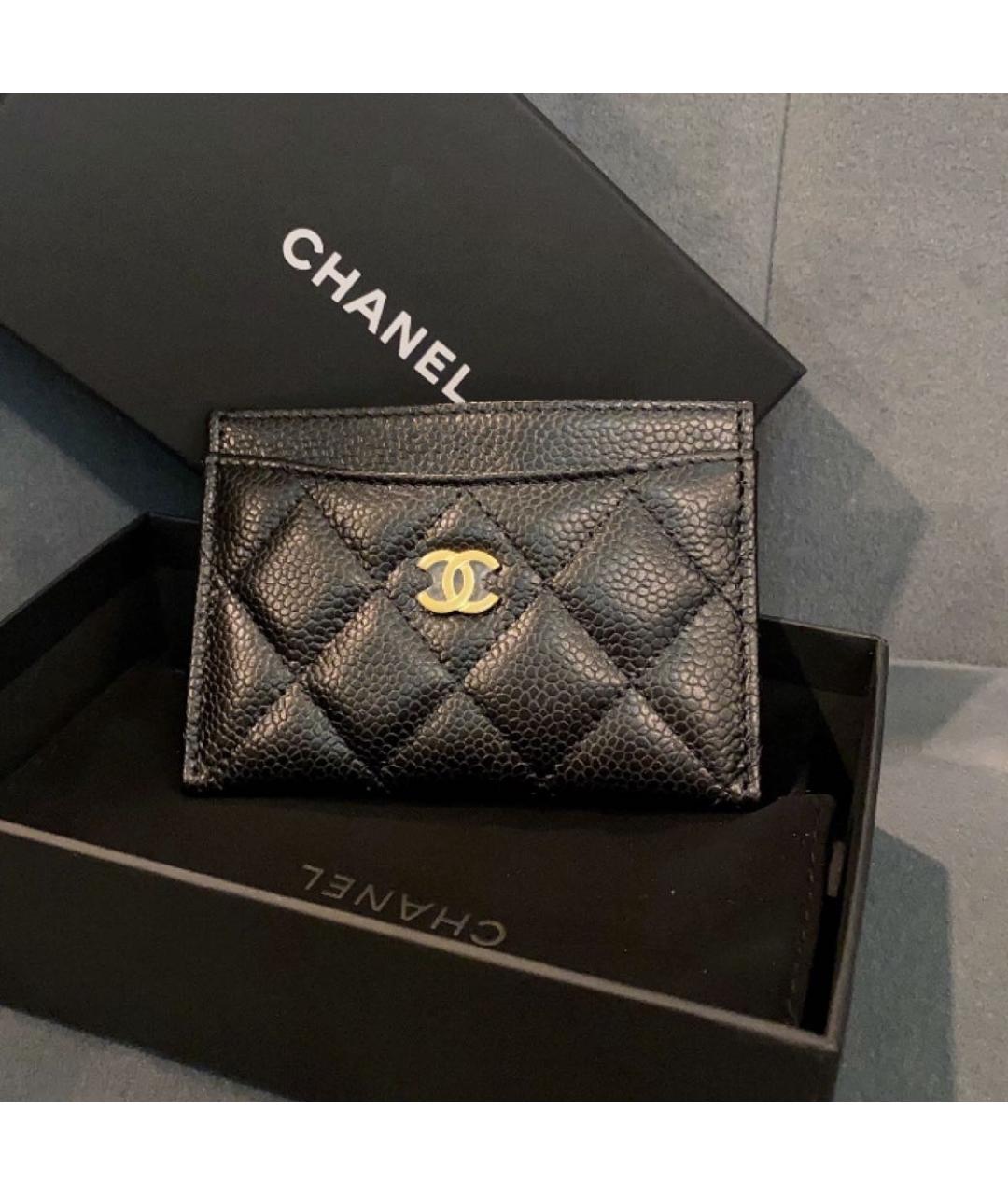 CHANEL Черный кожаный кардхолдер, фото 6