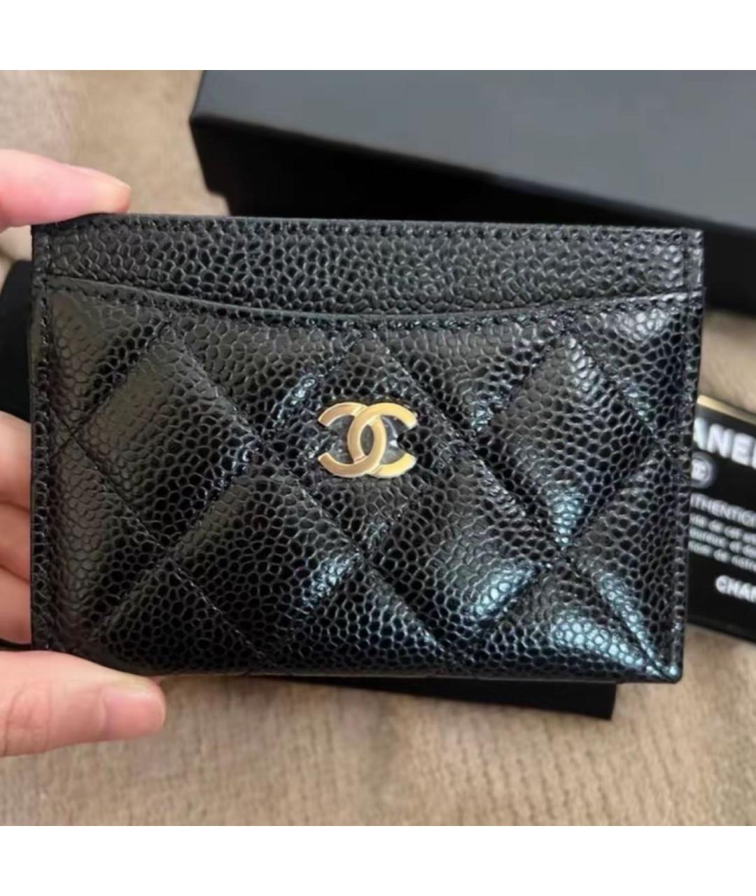 CHANEL Черный кожаный кардхолдер, фото 8