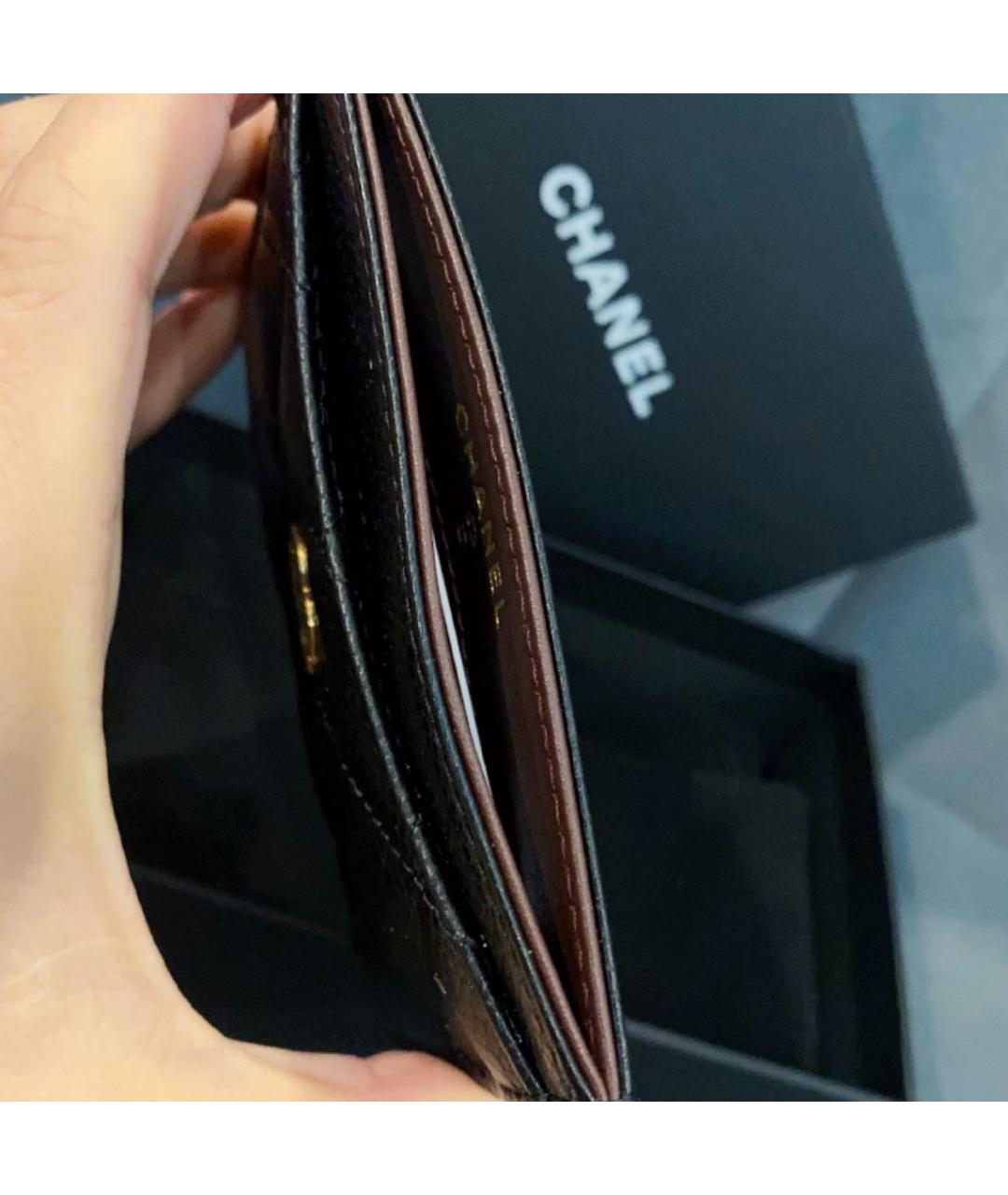 CHANEL Черный кожаный кардхолдер, фото 7