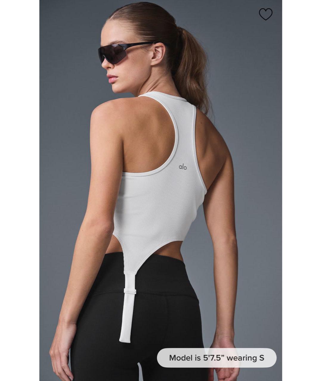 ALO YOGA Черная полиэстеровая майка, фото 6