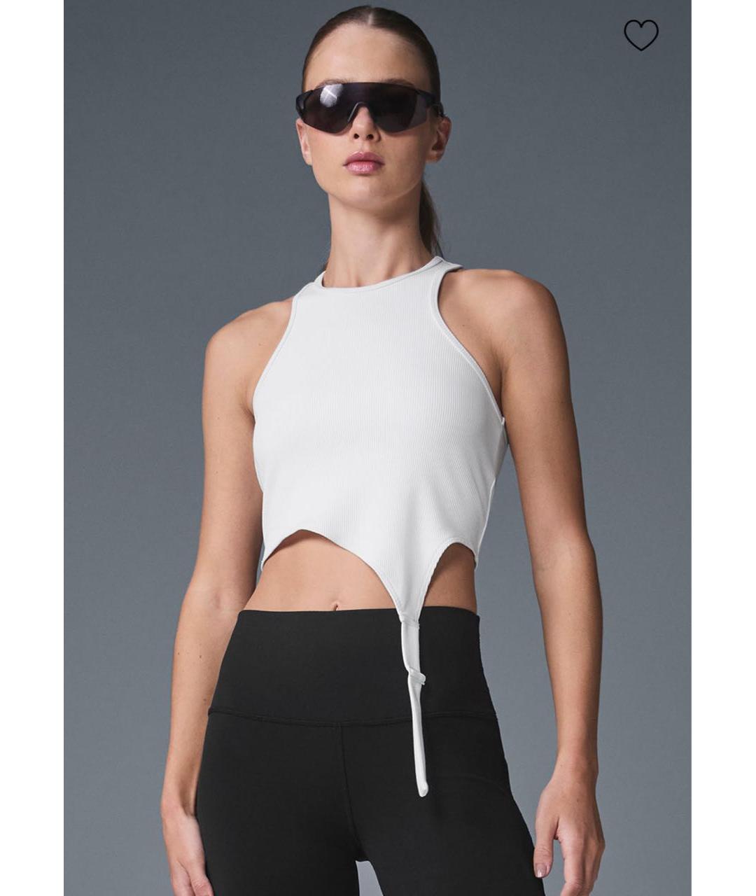 ALO YOGA Черная полиэстеровая майка, фото 2