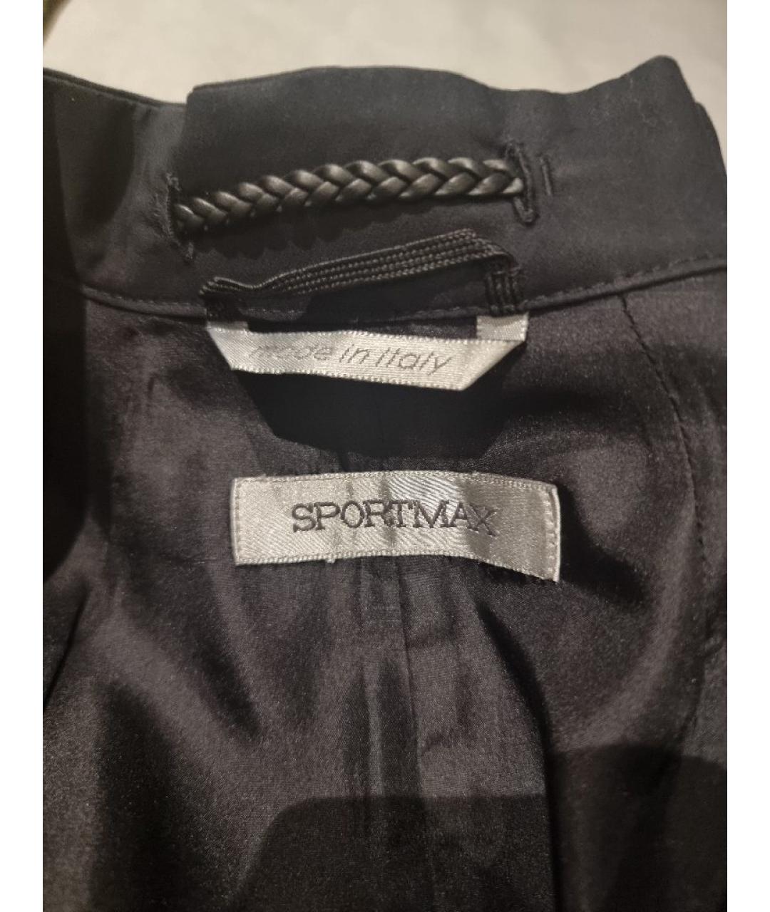 SPORTMAX Черный хлопковый жилет, фото 9