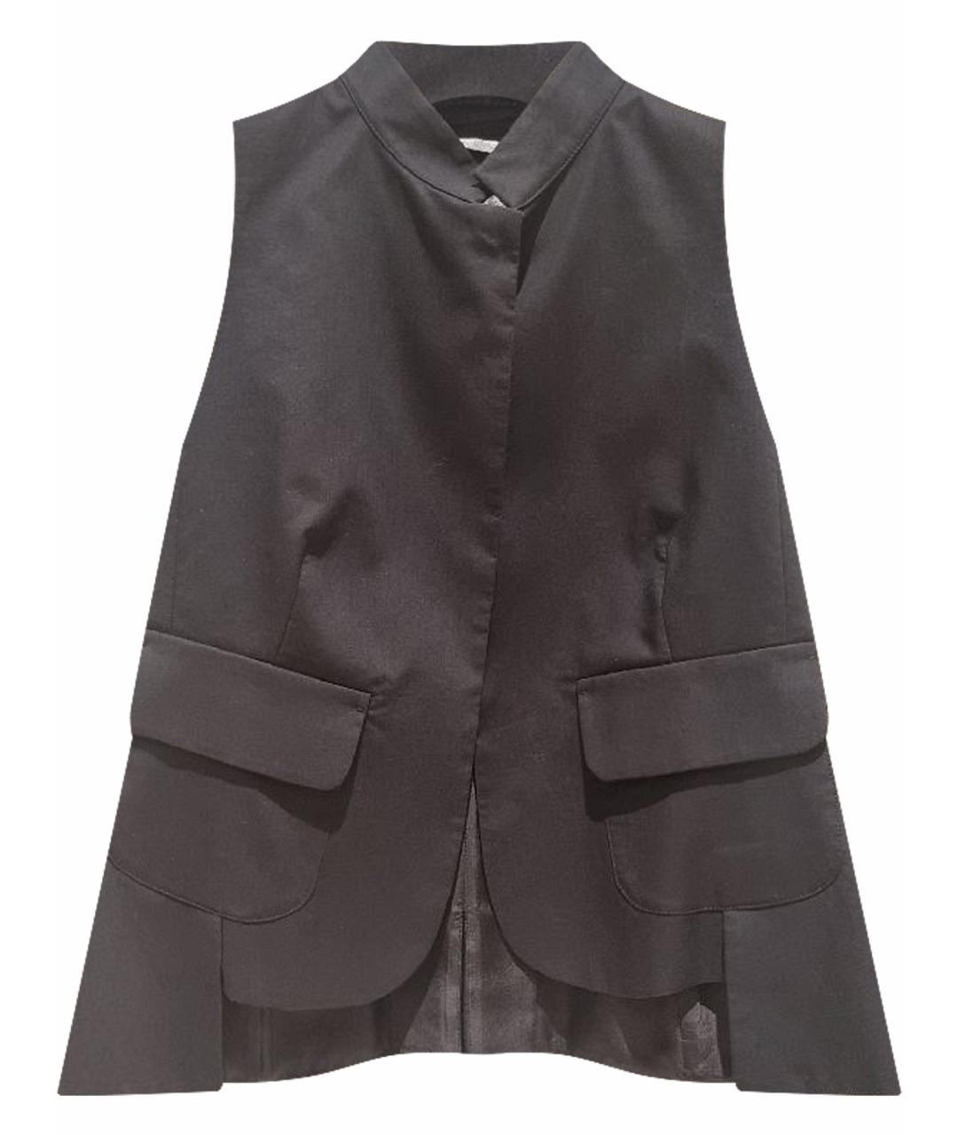 SPORTMAX Черный хлопковый жилет, фото 1