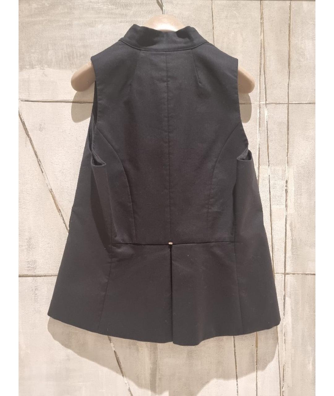 SPORTMAX Черный хлопковый жилет, фото 2