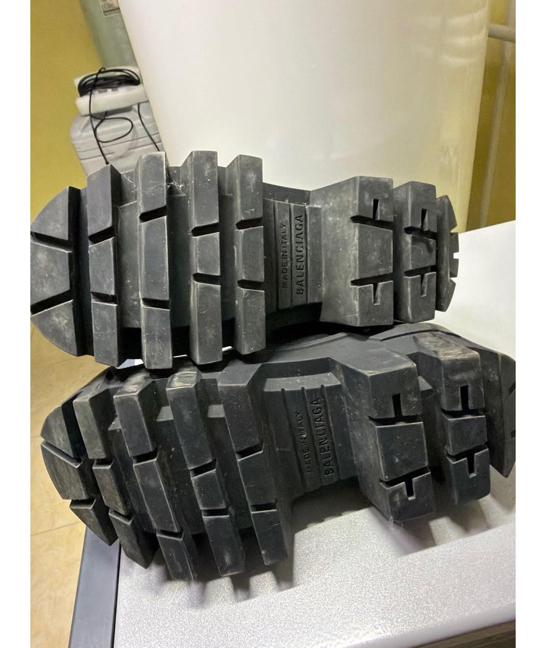 BALENCIAGA Черные кожаные ботинки, фото 4