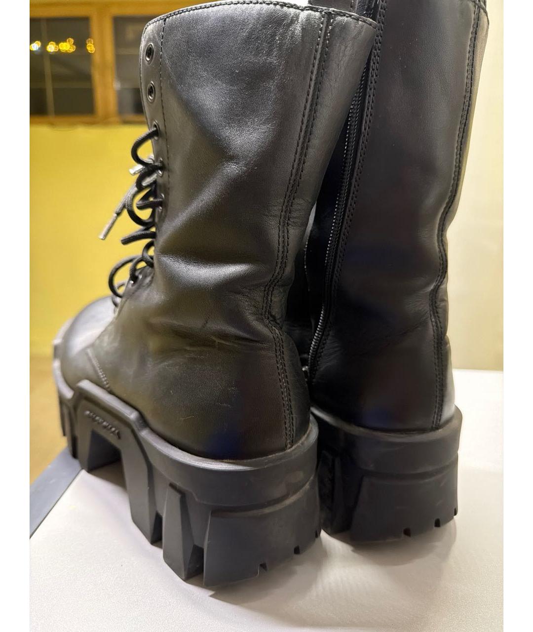 BALENCIAGA Черные кожаные ботинки, фото 3