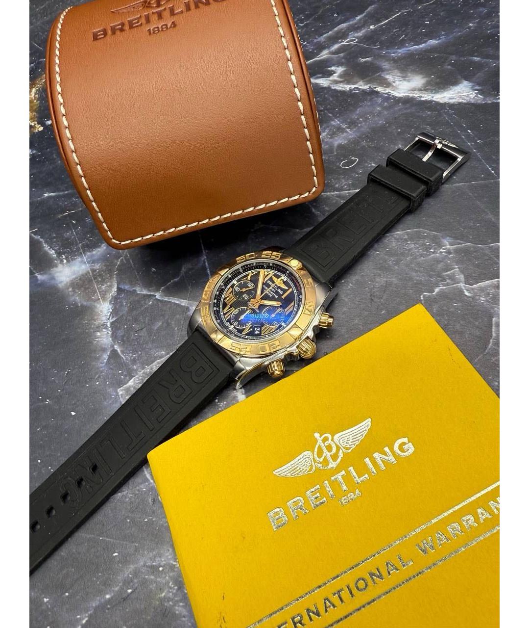 BREITLING Черные часы из розового золота, фото 6