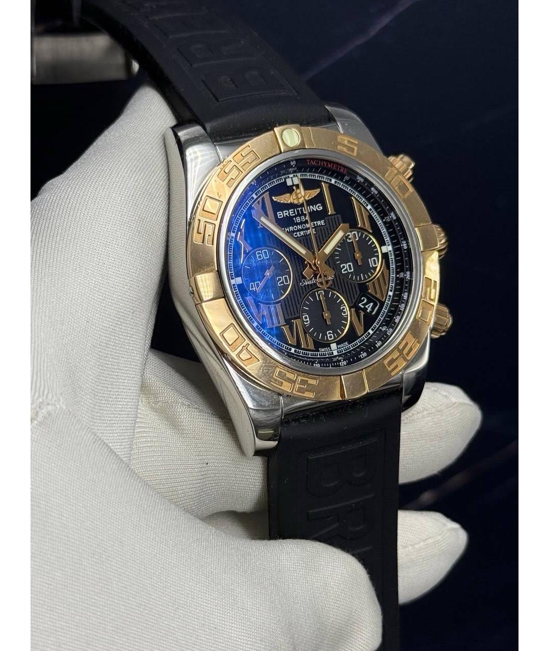 BREITLING Черные часы из розового золота, фото 2