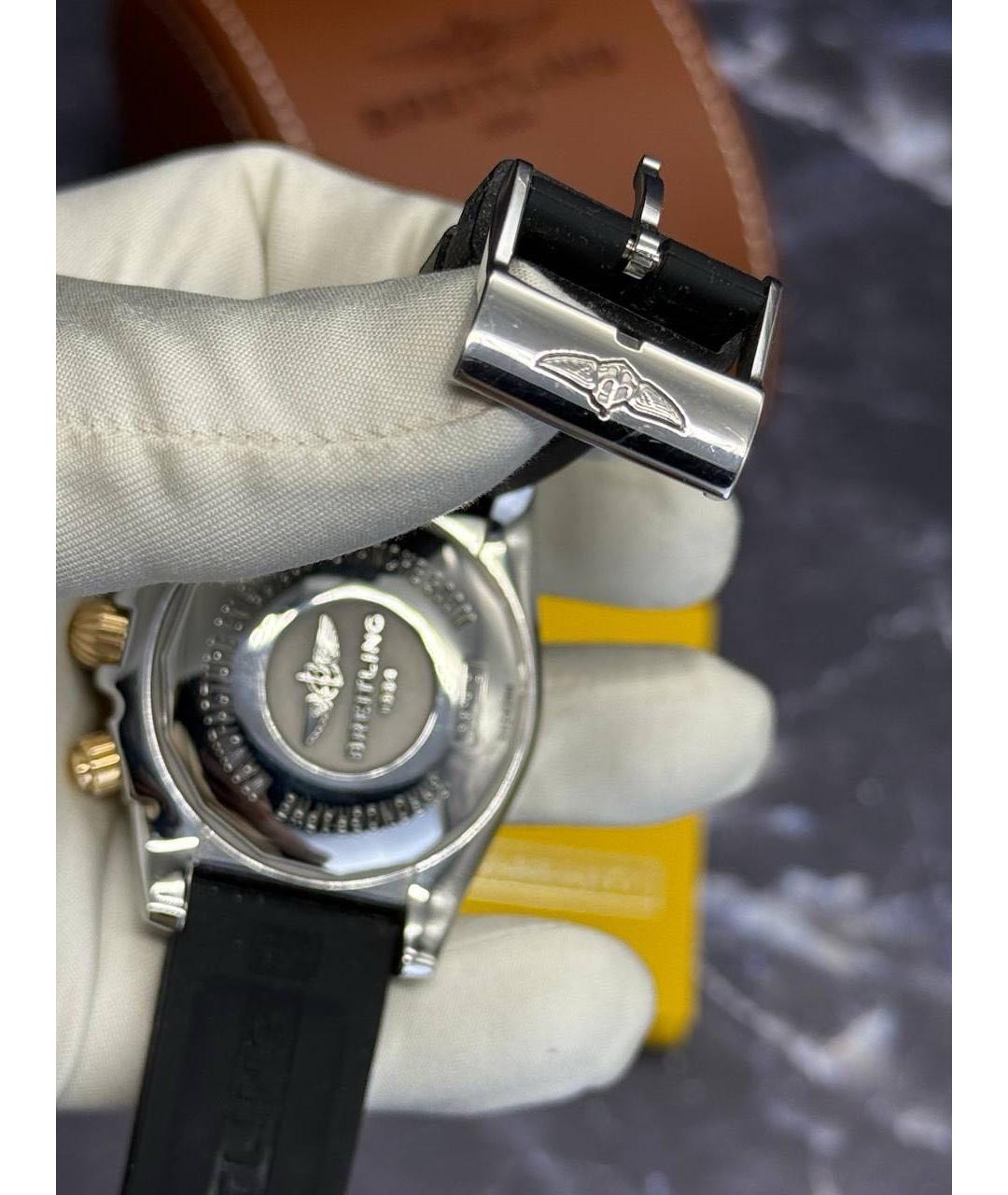 BREITLING Черные часы из розового золота, фото 4