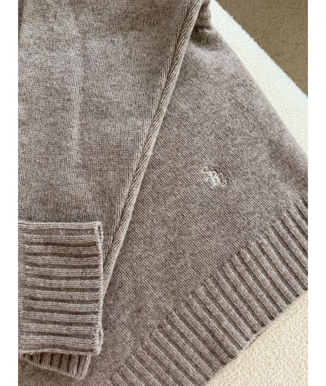 SPORTY AND RICH Бежевый шерстяной джемпер / свитер, фото 2