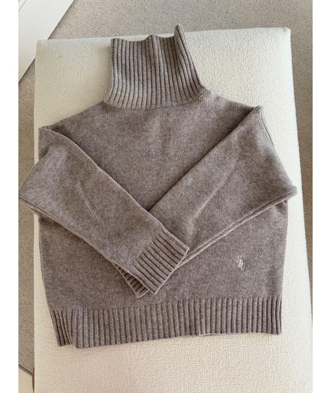 SPORTY AND RICH Бежевый шерстяной джемпер / свитер, фото 4