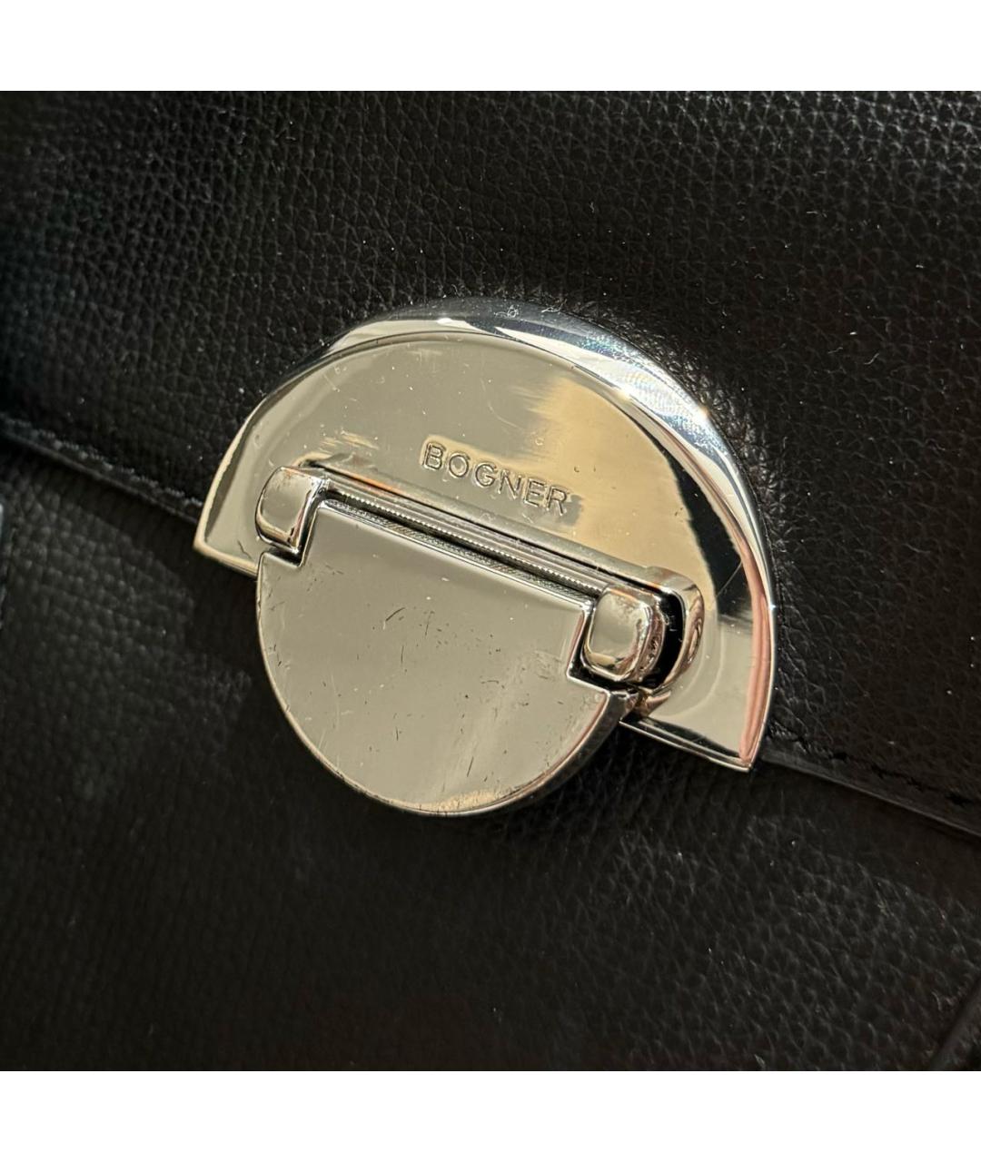 BOGNER Черная кожаная сумка тоут, фото 6