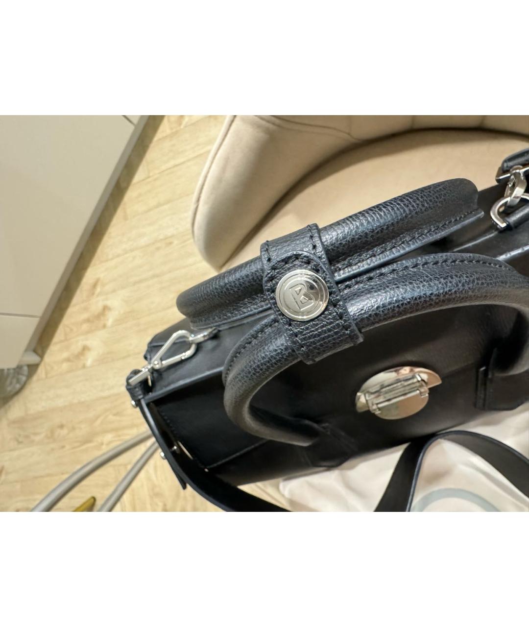 BOGNER Черная кожаная сумка тоут, фото 7