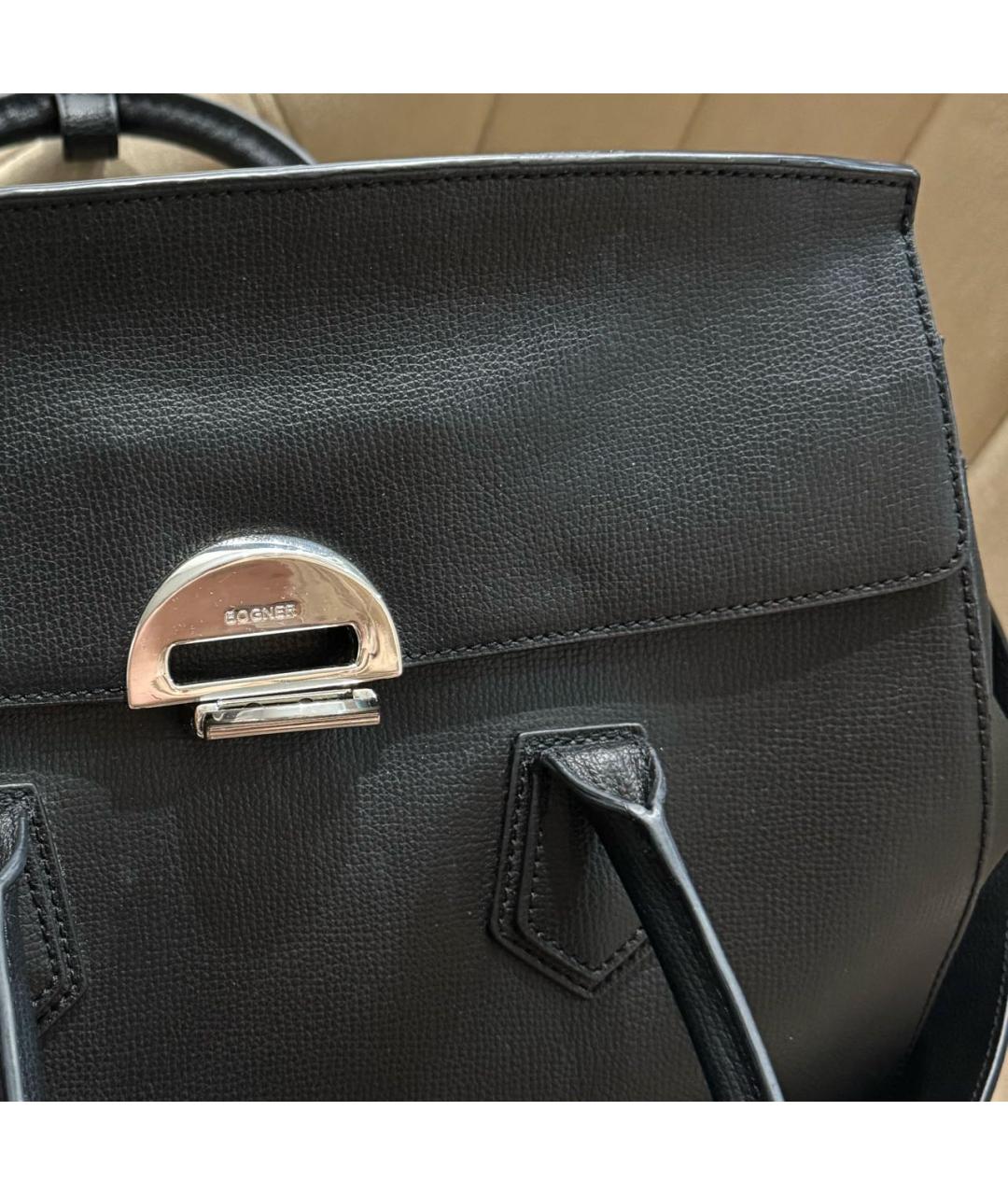 BOGNER Черная кожаная сумка тоут, фото 8