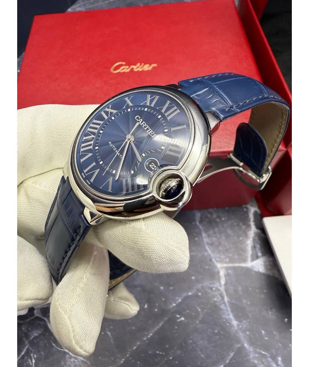 CARTIER Синие металлические часы, фото 2