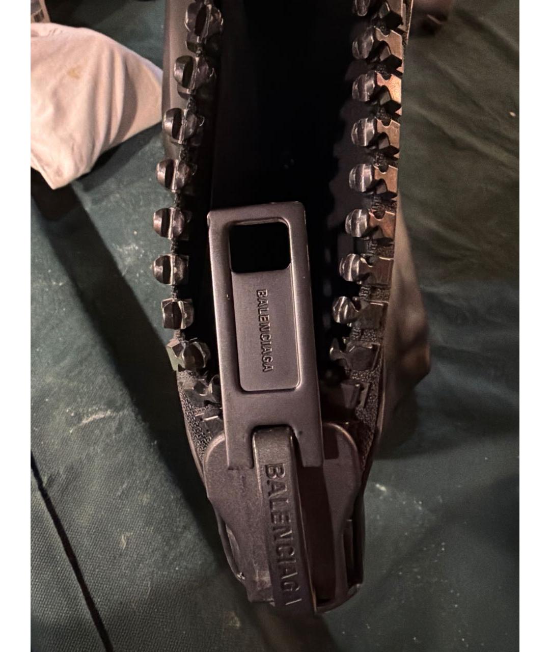 BALENCIAGA Черная кожаная дорожная/спортивная сумка, фото 4