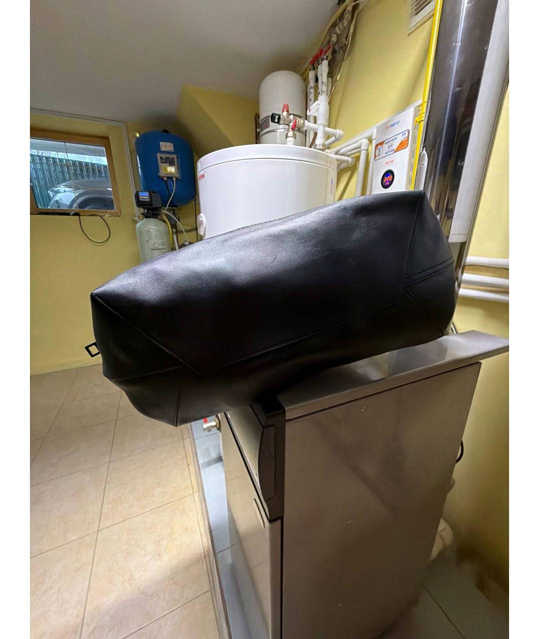 BALENCIAGA Черная кожаная дорожная/спортивная сумка, фото 3